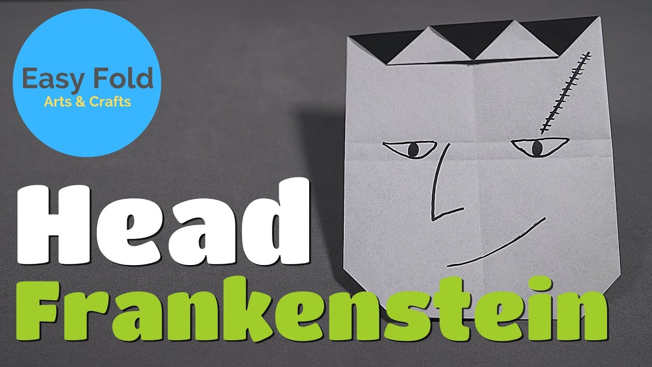 How to make a halloween Frankenstein // DIY Origami Paper - YouTube