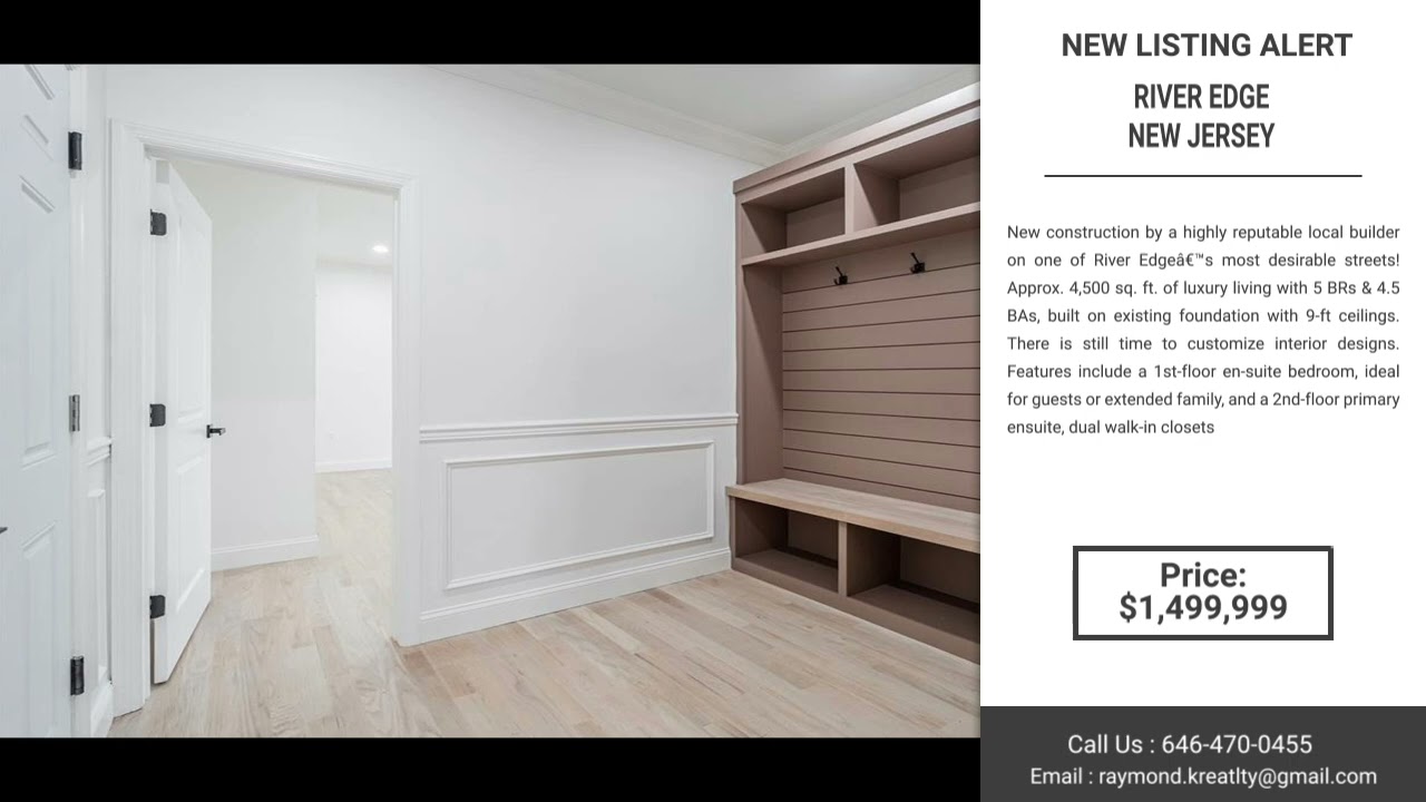 🏡 New Listing Alert: new construction, luxury living, River Edge real estate, modern architecture...