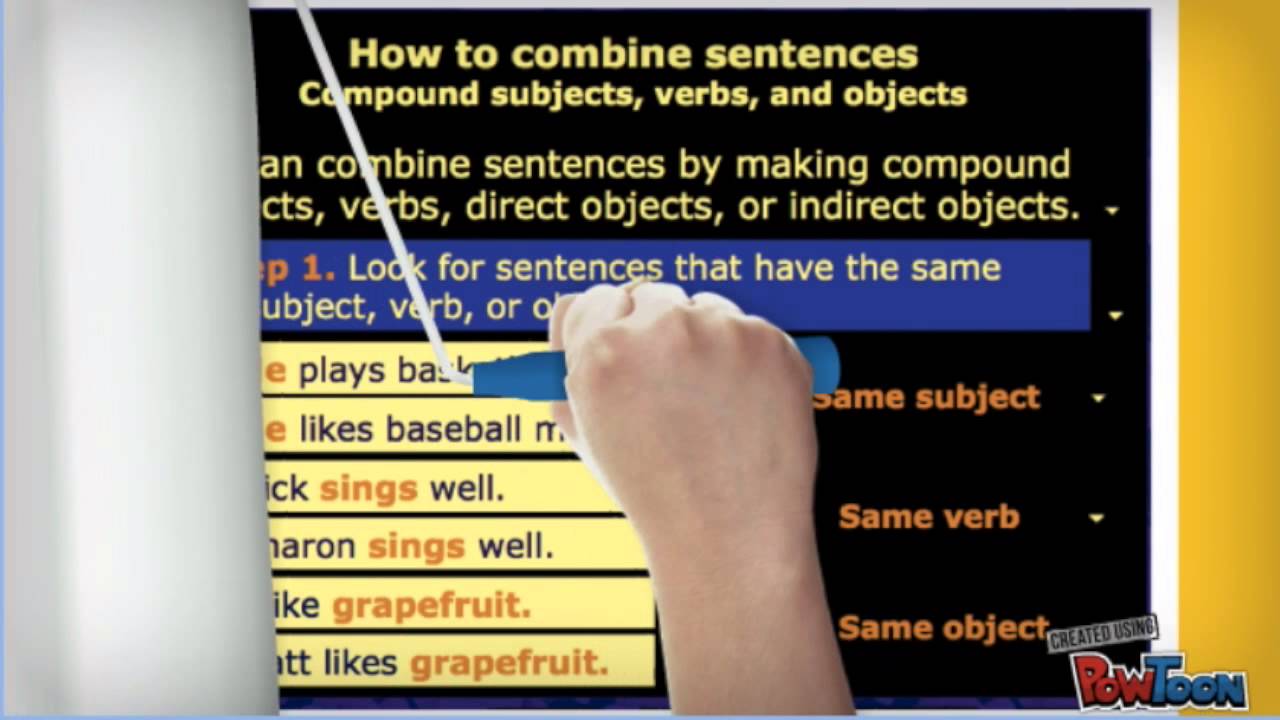 Combining Sentences With A Series Of Words Or Phrases Worksheets