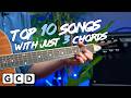 Play 10 guitar songs with 3 easy chords  g c and d major