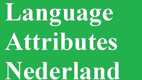 Language Attributes Nederland nl_NL Wordpress
