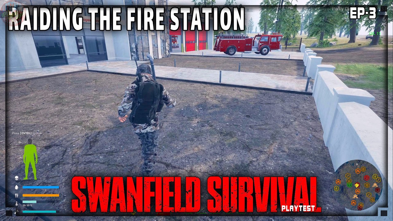 Raiding The Fire Station, Repair Bench, Water Collector & Forge.. Swanfield Survival Playtest 3