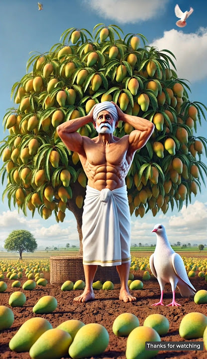 The mango tree of the farmer and the pigeon did not bear mangoes 😭 #ai ##pigeon #farmer #mango
