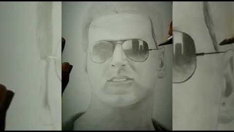 How to draw Akshay Kumar Art line Draw // full sketch outline tutorial for beginners