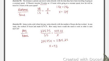 Linear Relationships #1 Direct Variation