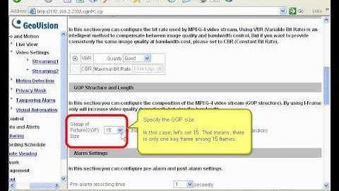 GeoVision - Advanced Settings for IP Devices