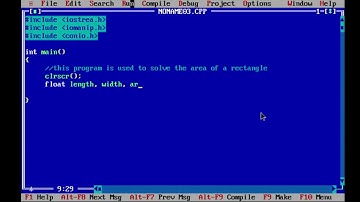 Turbo C++ Area of a Rectangle
