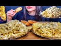 Asmr eating creamy pasta  mac n cheese mukbang