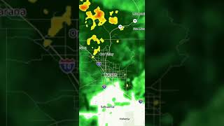 Large swath of rain descends onto Tucson.