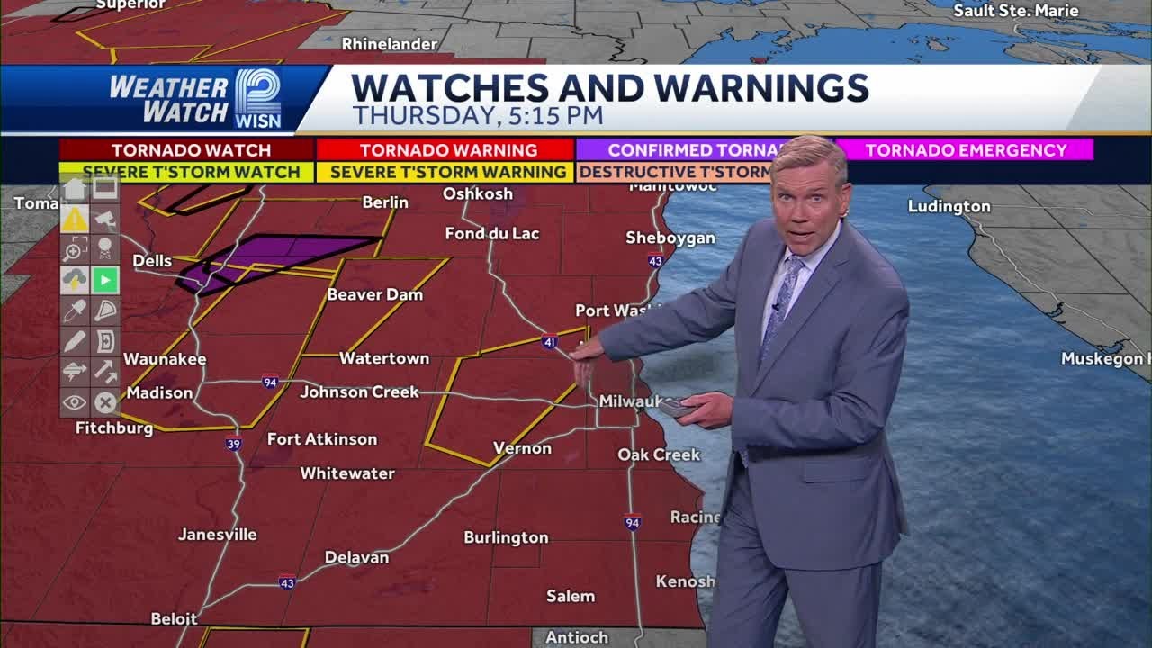 Tornadoes, 70 mph winds, and golf ball-sized hail possible in Wisconsin ...