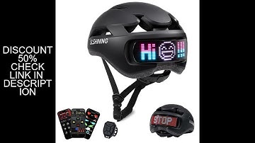 SLSHINING LED Bike Helmet with LED Display Screen Taillight Smart APP Control Bicycle Helmet Road MT