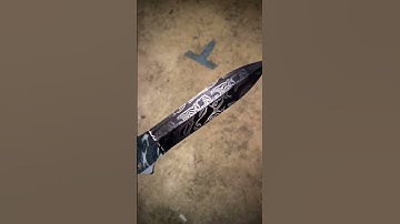 Etching a boot knife made from twisted 1084 and 15n20 #shorts #knifemaking