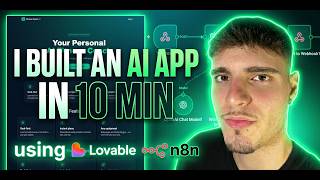 I Built an AI App in 10 min using Lovable + n8n (Full Tutorial)