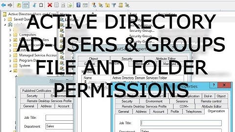 Active Directory (AD-Users & Groups) File and Folder Permissions