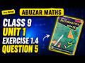 Class 9 Maths Unit 1 Exercise 1.4 Question 5 Peshawar Board Kpk @AbuzarMaths