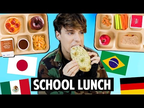 Trying SCHOOL LUNCH Around The World