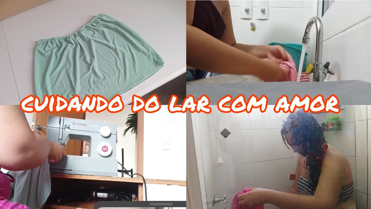 Serviços de casa nao parar!/lavei os cabelos,lavei roupas e ainda costurei💕🥰