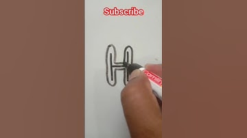 New style font H | How to draw artistic font #font #shorts #viral