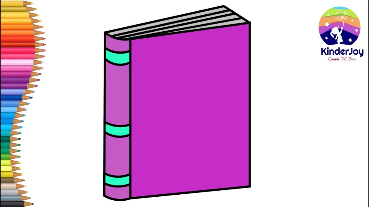 How to draw a book for kids| Easy drawing |Step by step |#kinderjoyart# ...