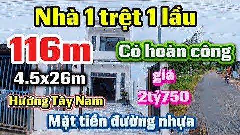 Đất Cần Giuộc Giá Rẻ| Nhà 1 trệt 1 lầu 4 phòng ngủ mặt tiền đường nhựa có hoàn công.