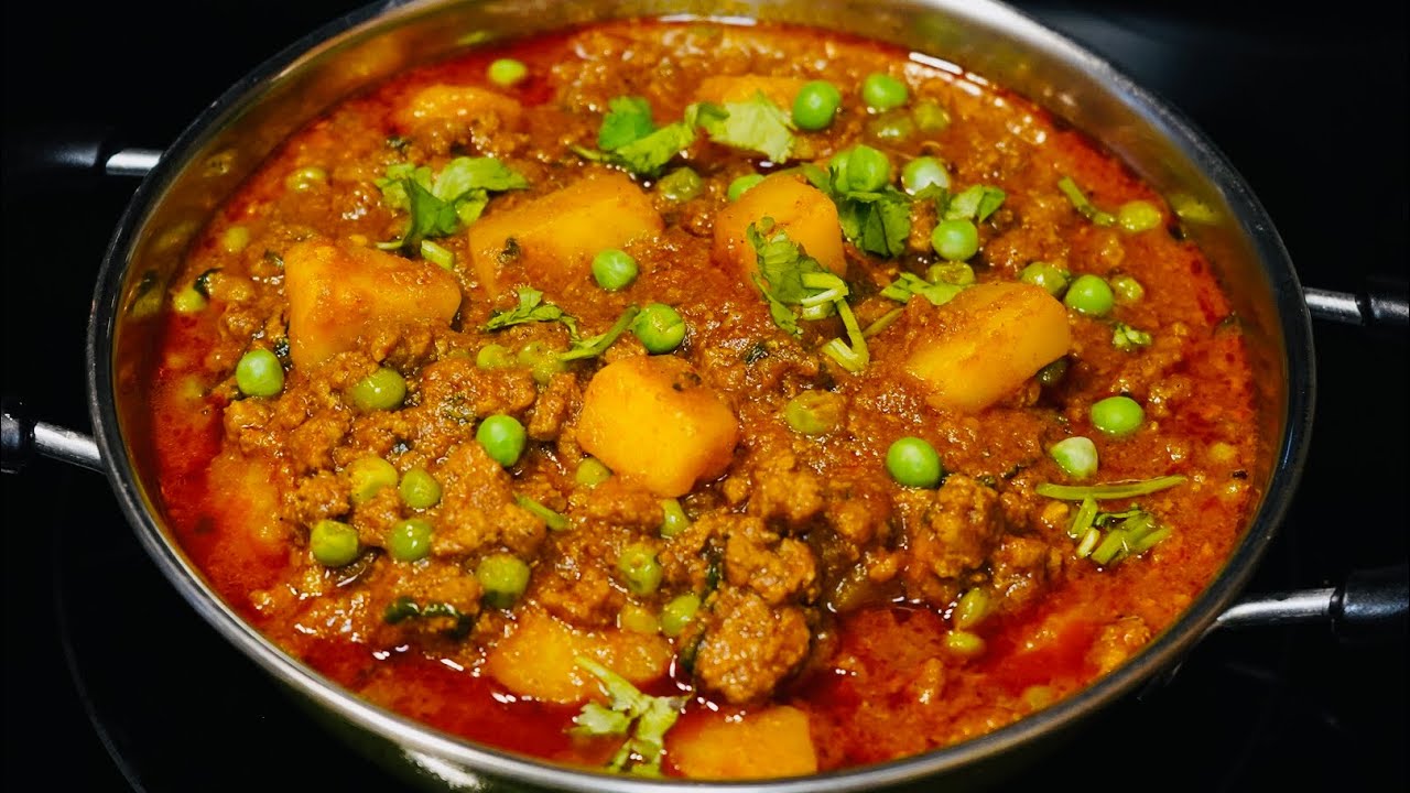VIANDE HACHE CURRY AUX POIS VERTS  Curry Keema Matar
