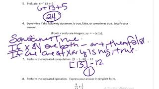 MATH 1121 Test 3 Review Questions 1 - 15