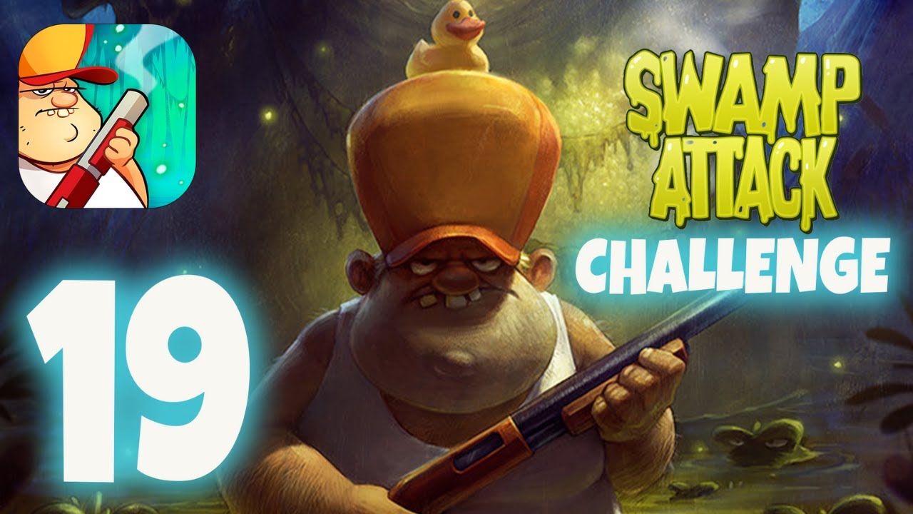 Swamp Attack - Gameplay Walkthrough Episode #19 - Challenge Levels 52-55 (iOS, Android)