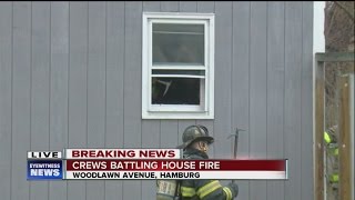 Fire reported inside Hamburg home