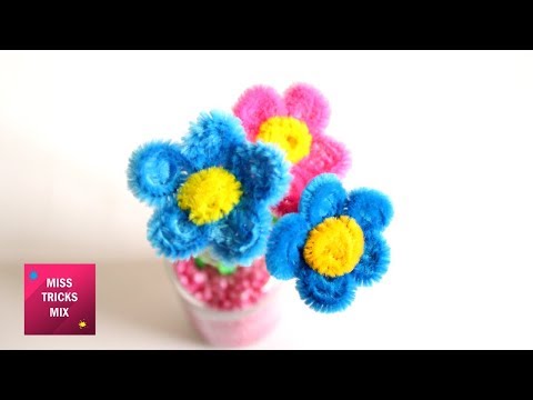 DIY: how to make a flower using pipe cleaner / Daisy flower tutorial