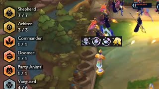 Hitting 7 Shepherd in SET 17 TFT PBE gameplay 