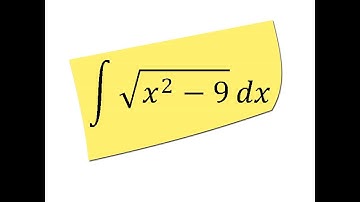 Integral of sqrt(x^2-9) using trigonometric substitution