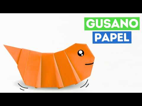🐛 Como hacer Gusano de papel fácil en origami