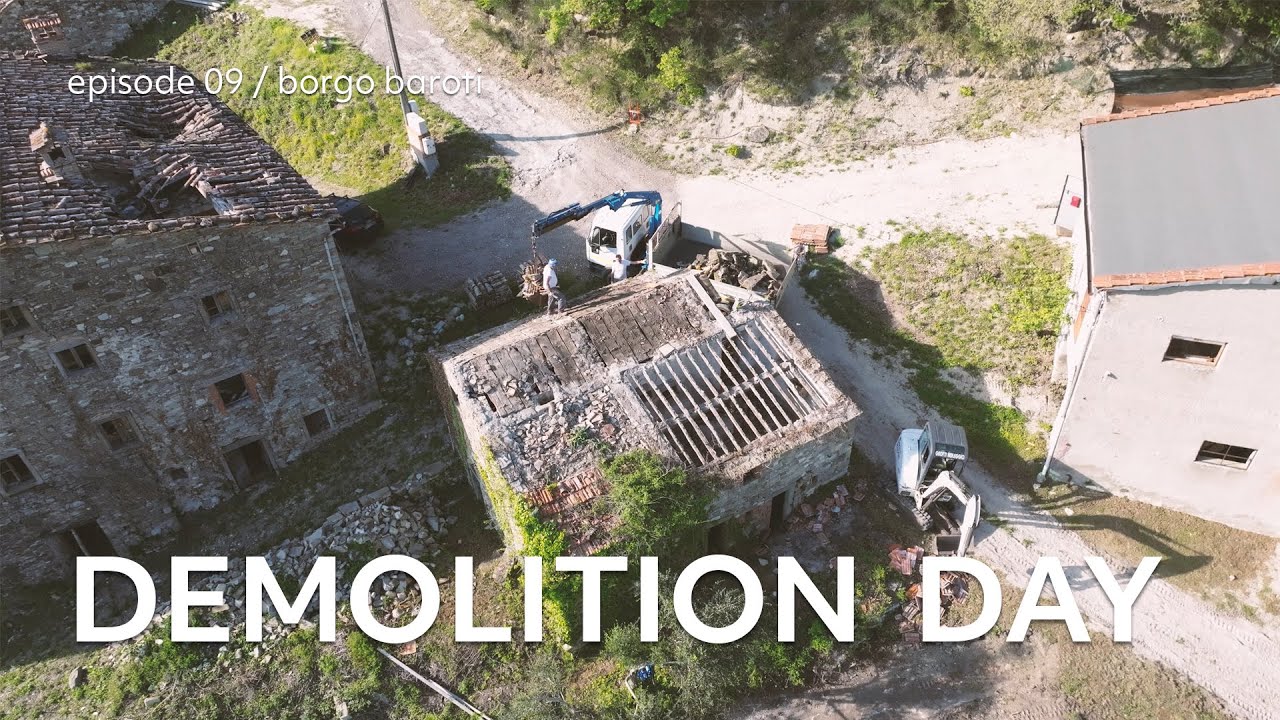 #09 Our very first house demolition! Italian House Renovation | borgo dicciano