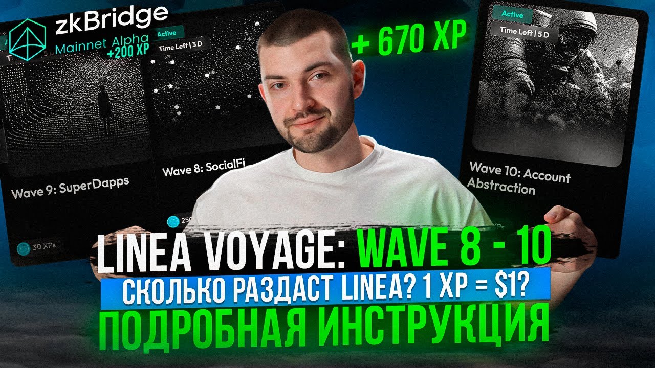 Linea Voyage Wave 8 - 9 - 10 | Аирдроп Linea больше Arbitrum? | zkBridge от Polyhedra