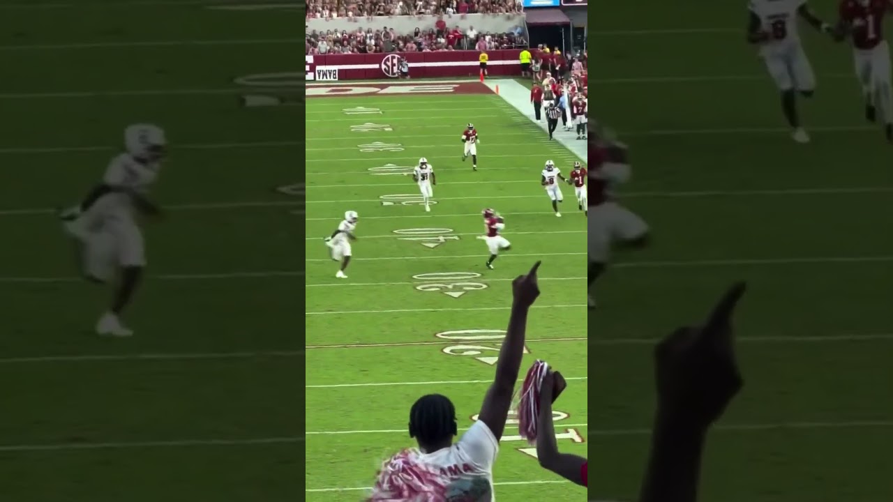 the long ball over the top was absolutely perfect ⬆️🏈 #collegefootball #alabama