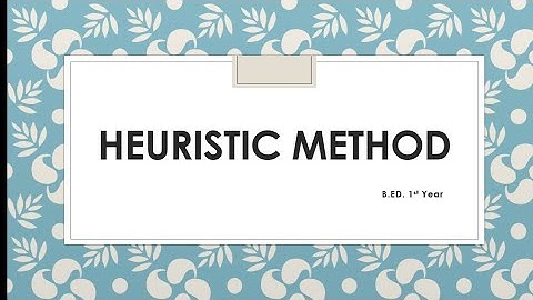Heuristic Method with pdf🤩