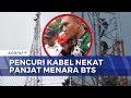 Kepergok Curi Kabel, 2 Pria Nekat Panjat Menara BTS Setinggi 70 Meter di Lampung Selatan