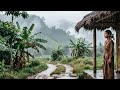 Rain Walk Village in Indonesian mountain village Hits by Heavy Rain & Thunder Rain Sounds for Sleep