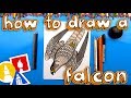 How To Draw A Diving Peregrine Falcon