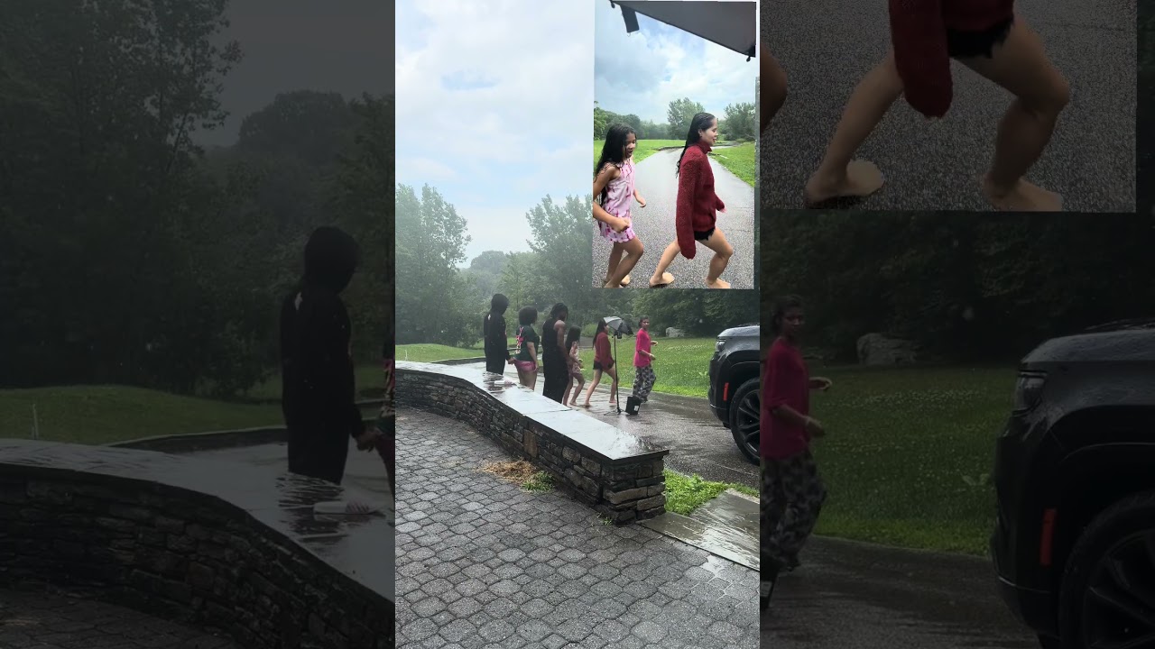 BTS of this viral rainy dance #shorts