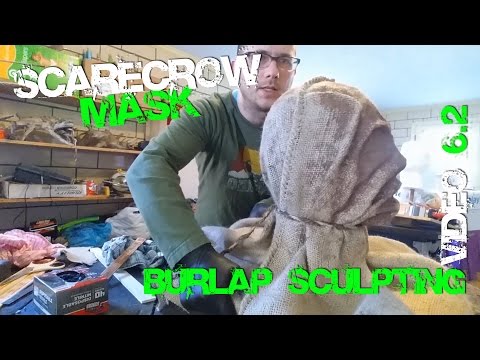 6.2 Burlap Sculpting HACK.. How to Make Custom Scarecrow MASK