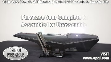 1968-1972 Chevelle and El Camino and 1970-1972 Monte Carlo Center Consoles - 15 Second Commercial