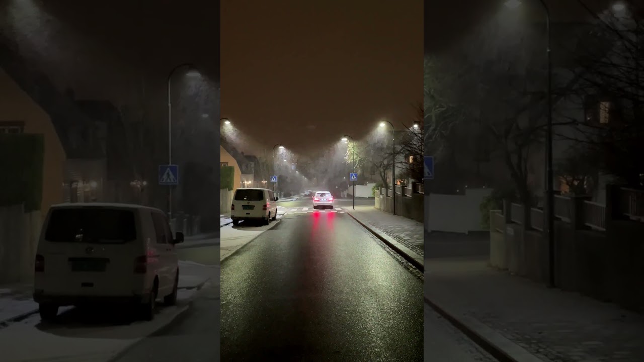 ❄️ Snowy night in Stavanger, Norway 🇳🇴