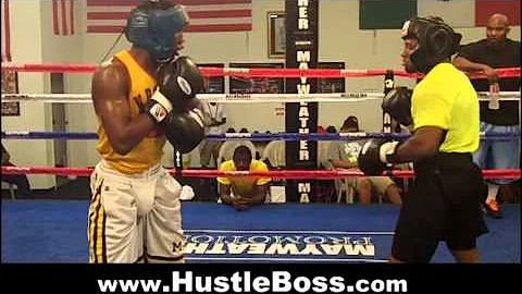 Lydell Rhodes (14-0, 7 KO's) sparring prospect Ron...