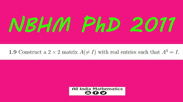 NBHM PhD 2011 || Q.1.9. Companian Matrix