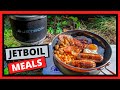 Camping Stove Meals. Cooking a full English breakfast with a Jetboil Minimo