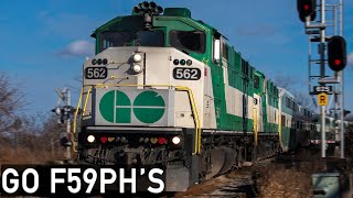 GO Transit EMD F59PHs around Toronto
