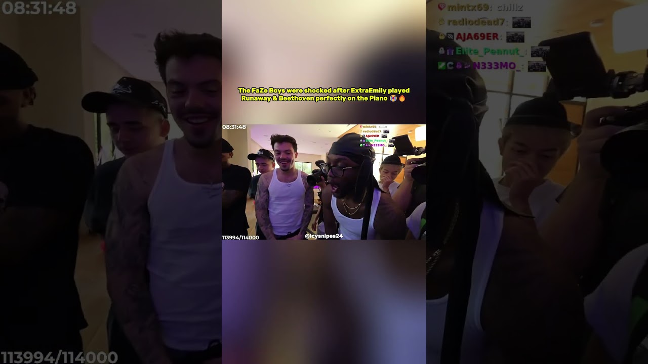The FaZe Boys were shocked after Emily played Runaway & Beethoven perfectly on a Piano😭