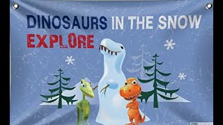 Dinosaurs enjoying the Snow..