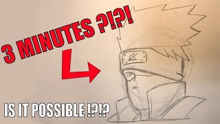 Learn How to Draw Kakashi in 3 Minutes !?!? Is It Even Possible ?!?!